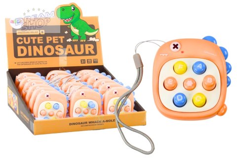 Gra Zręcznościowa Whack A Mole Literki Dinozaur Pomarańczowa