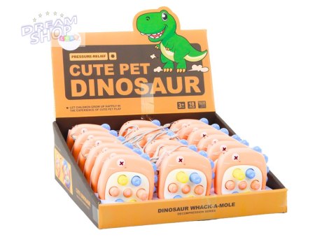 Gra Zręcznościowa Whack A Mole Literki Dinozaur Pomarańczowa