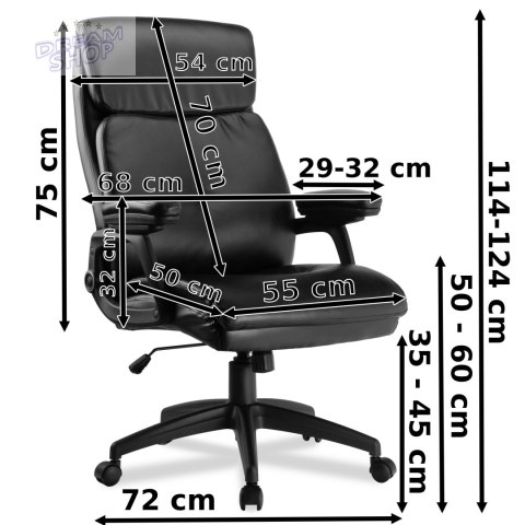 Krzesło biurowe fotel CONCORD czarny Krzesło biurowe fotel CONCORD czarny