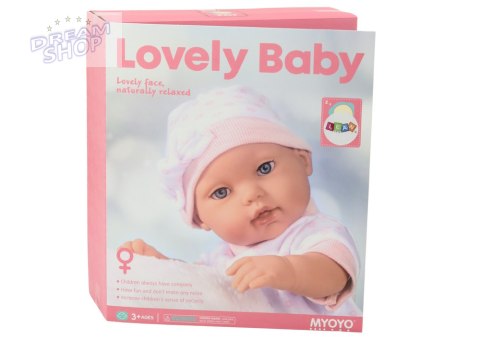 Lalka Bobas W Białej Piżamce Czapeczka Kołderka Podusia Lalka Bobas W Białej Piżamce Czapeczka Kołderka Podusia