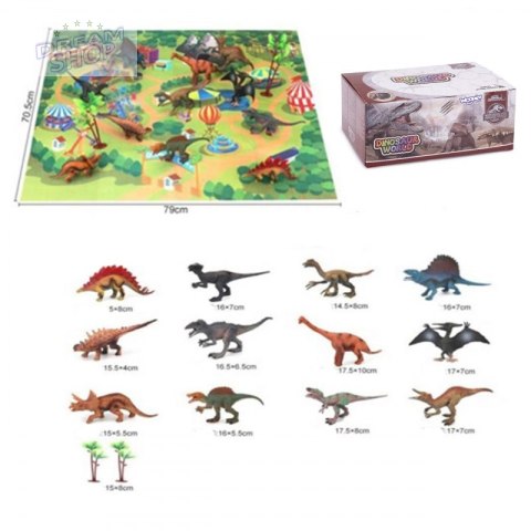 WOOPIE Zestaw XL Figurki Dinozaury + Kuferek + Mata WOOPIE Zestaw XL Figurki Dinozaury + Kuferek + Mata