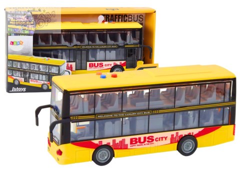 Autobus Piętrowy 1:16 Światła Dźwięki Napęd Żółty Autobus Piętrowy 1:16 Światła Dźwięki Napęd Żółty