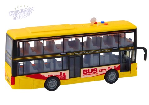Autobus Piętrowy 1:16 Światła Dźwięki Napęd Żółty Autobus Piętrowy 1:16 Światła Dźwięki Napęd Żółty