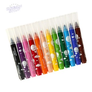 Flamastry markery w pudełku z zawiasami dla maluchów Jumbo Color 12 kolorów Maped