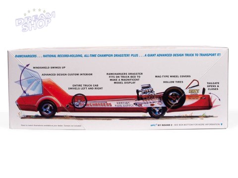 Model Plastikowy - Samochód 1:25 Ramchargers Dragster & Transporter Truck