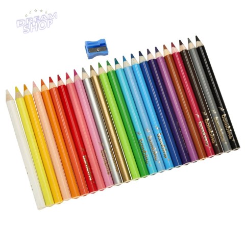 BAMBINO Kredki w oprawie drewnianej 24 kolory + temperówka BAMBINO Kredki w oprawie drewnianej 24 kolory + temperówka