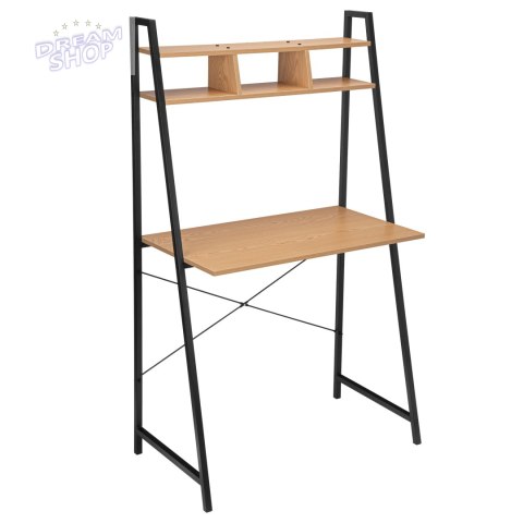 Biurko loftowe z półkami z nadstawką ARVIKA MODERN PINE Biurko loftowe z półkami z nadstawką ARVIKA MODERN PINE