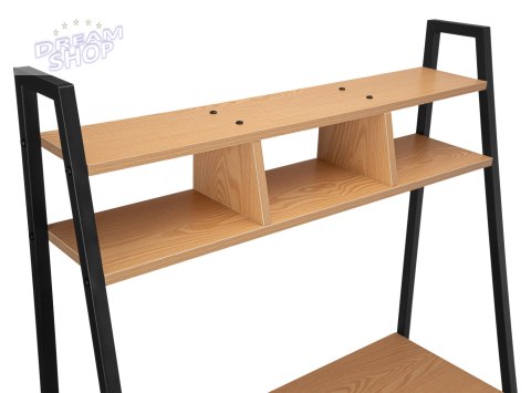 Biurko loftowe z półkami z nadstawką ARVIKA MODERN PINE Biurko loftowe z półkami z nadstawką ARVIKA MODERN PINE