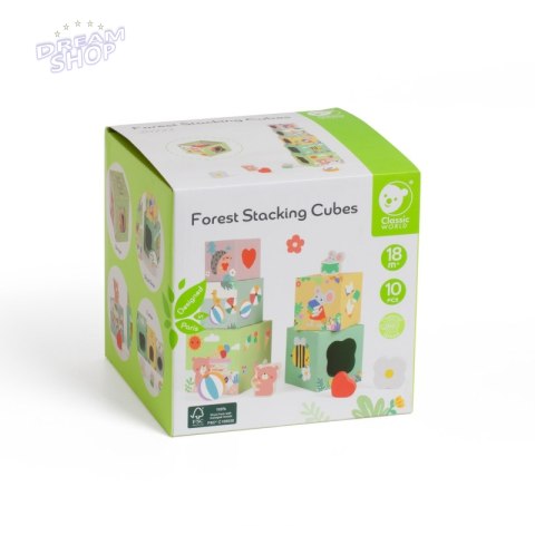 CLASSIC WORLD Układanka Kostki Box Leśna Piramidka 10 el. FSC CLASSIC WORLD Układanka Kostki Box Leśna Piramidka 10 el. FSC