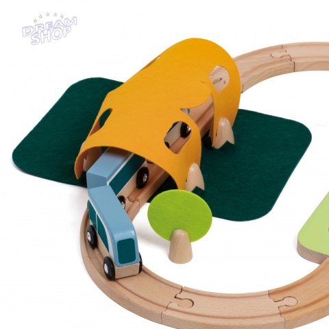CLASSIC WORLD Zestaw Kolejka Tor Drewniany Pociąg + Sorter Kształtów 40 el. CLASSIC WORLD Zestaw Kolejka Tor Drewniany Pociąg + Sorter Kształtów 40 el.