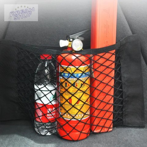 Siatka Do Bagażnika Auta Organizer Torba Na Rzep Mocna Kieszeń 60x25cm Siatka Do Bagażnika Auta Organizer Torba Na Rzep Mocna Kieszeń 60x25cm