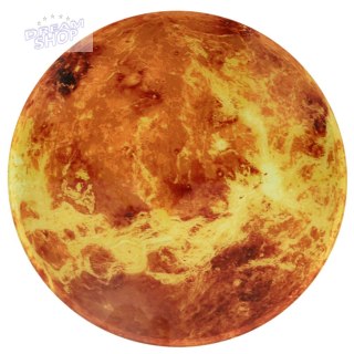 Zegar ścienny planeta mars z wyświetlaczem LED 32 cm pomarańczowy