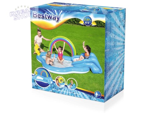 Bestway Brodzik dla dzieci Plac zabaw TĘCZA I SŁONECZKO + zjeżdżalnia 53092 Bestway Brodzik dla dzieci Plac zabaw TĘCZA I SŁONECZKO + zjeżdżalnia 53092