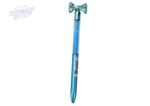 Długopis Z Kokardką Diamenciki Niebieski Wkład 0.7mm Mix Długopis Z Kokardką Diamenciki Niebieski Wkład 0.7mm Mix