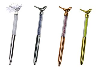 Długopis Z Ptakiem Diamenciki Niebieski Wkład 0.7mm Mix