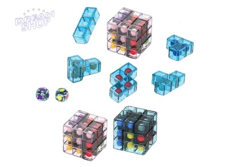 Klocki Logiczne Puzzle Układanka Kostka Gra Różowa Klocki Logiczne Puzzle Układanka Kostka Gra Różowa