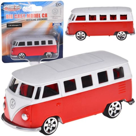 Metalowe autko licencjonowane Volkswagen T1 1:56 resorówka resorak ZA5063 Metalowe autko licencjonowane Volkswagen T1 1:56 resorówka resorak ZA5063