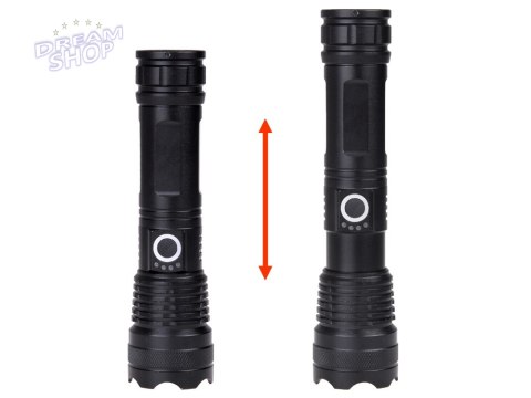 Mocna Latarka LED akumulatorowa USB wodoodporna SP0799 Mocna Latarka LED akumulatorowa USB wodoodporna SP0799