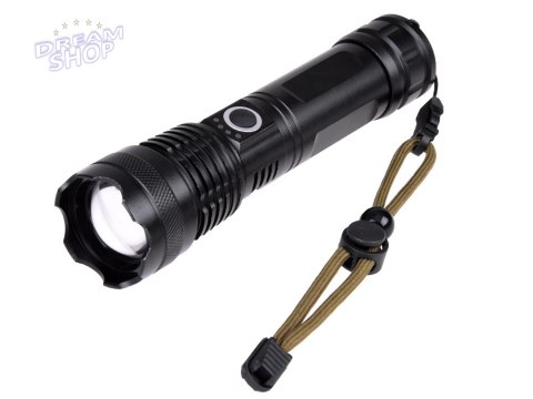 Mocna Latarka LED akumulatorowa USB wodoodporna SP0799 Mocna Latarka LED akumulatorowa USB wodoodporna SP0799