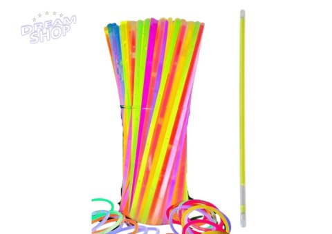 Opaski Fluorescencyjne 100 Sztuk Wiele Kolorów Świecące W Ciemności Opaski Fluorescencyjne 100 Sztuk Wiele Kolorów Świecące W Ciemności