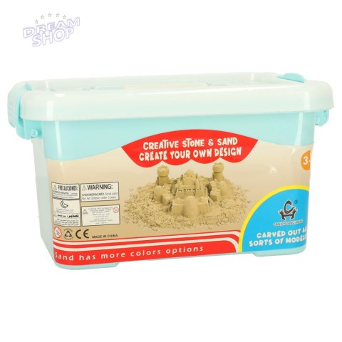 Piasek Kinetyczny w wiaderku 1kg foremki niebieski Piasek Kinetyczny w wiaderku 1kg foremki niebieski