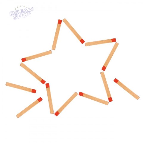 Tooky Toy Drewniana Układanka Gra Logiczna Łamigłówki Zapałki Magnetyczne dla Dzieci 58 el.