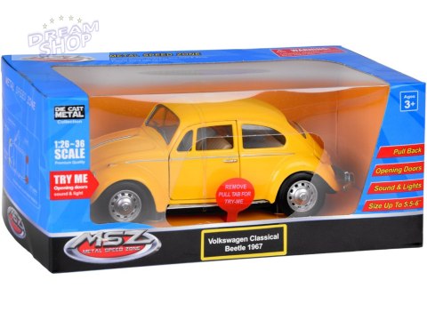 Auto kolekcjonerskie Volkswagen Classical Beetle 1967 1:36 metalowe auto światło dźwięk ZA5055 Auto kolekcjonerskie Volkswagen Classical Beetle 1967 1:36 metalowe auto światło dźwięk ZA5055
