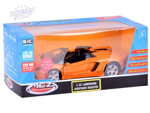 Auto metalowe model Lamborghini Aventador Roadster 1:32 interaktyw. ZA5053 Auto metalowe model Lamborghini Aventador Roadster 1:32 interaktyw. ZA5053