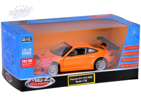 Auto metalowe model Porshe 911 GT3 RSR 1:32 światło dźwięk kolekcja ZA5054 Auto metalowe model Porshe 911 GT3 RSR 1:32 światło dźwięk kolekcja ZA5054