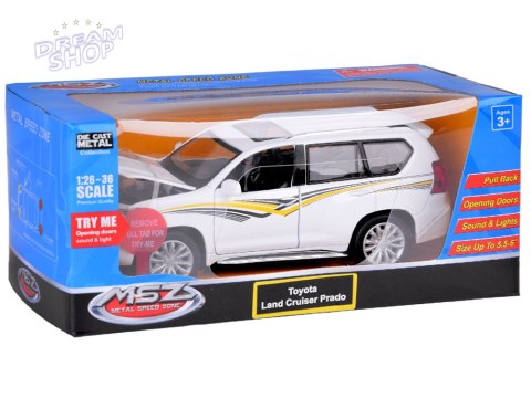 Auto metalowe model TOYOTA LAND CRUISER PRADO światło dźwięk SUV ZA5056 Auto metalowe model TOYOTA LAND CRUISER PRADO światło dźwięk SUV ZA5056