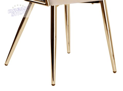 Krzesło plecione COFTON gold Velvet beżowy