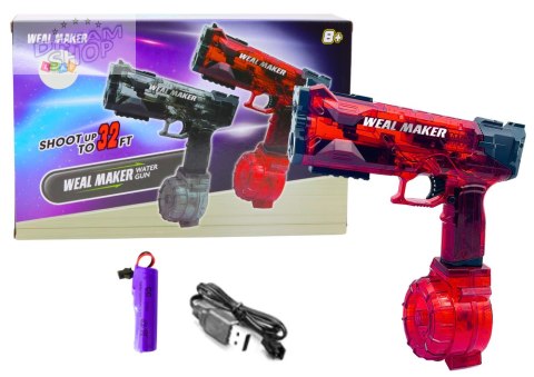 Pistolet Na Wodę Automatyczny Elektryczny Czerwony Pistolet Na Wodę Automatyczny Elektryczny Czerwony