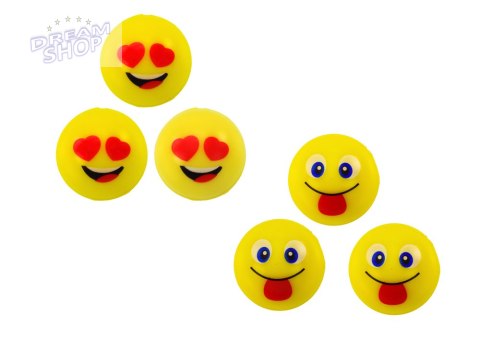 Zestaw Piłeczek Kauczukowych Emoji Żółte 6 Szt Zestaw Piłeczek Kauczukowych Emoji Żółte 6 Szt