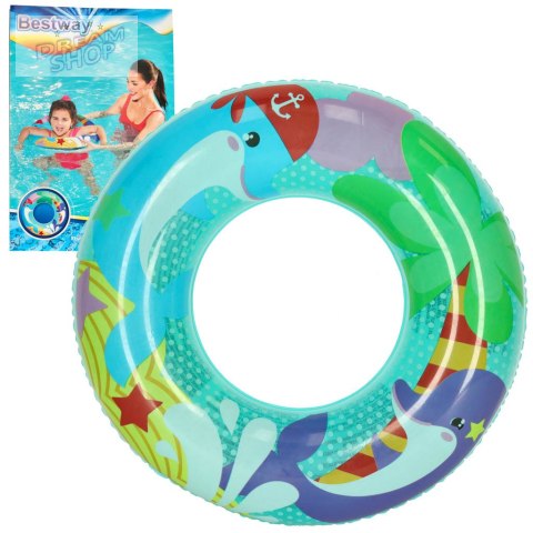 BESTWAY 36113 Koło dmuchane kółko 51cm delfiny 2-4 lata