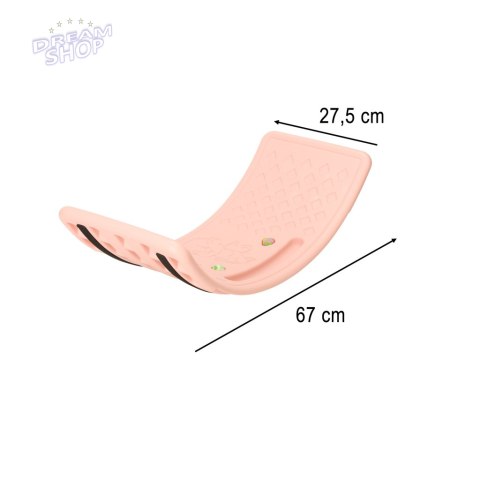 Deska do balansowania bujak dla dzieci 67x29 cm antypoślizgowa różowa Deska do balansowania bujak dla dzieci 67x29 cm antypoślizgowa różowa