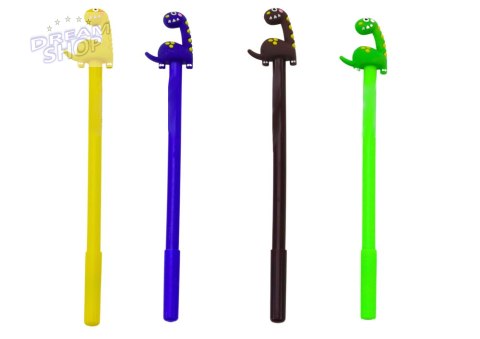 Długopis Z Dinozaurem Zatyczka Czarny Wkład Mix Brązowy Żółty 0.5mm Długopis Z Dinozaurem Zatyczka Czarny Wkład Mix Brązowy Żółty 0.5mm