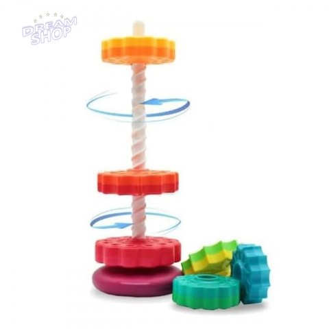 WOOPIE BABY Edukacyjna Piramidka Zakręcona Wieża WOOPIE BABY Edukacyjna Piramidka Zakręcona Wieża