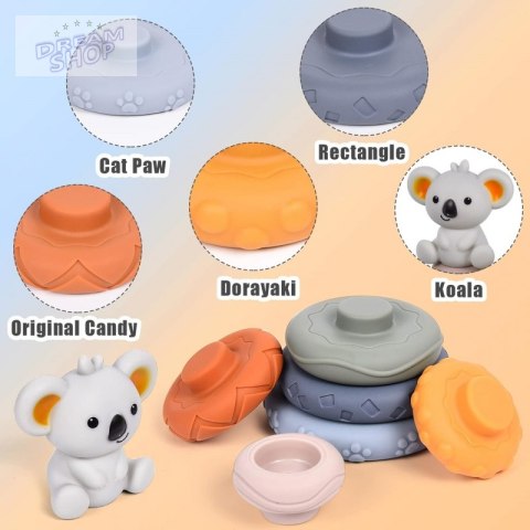 WOOPIE Zestaw Edukacyjna Piramdka Koala 2w1 Gryzak WOOPIE Zestaw Edukacyjna Piramdka Koala 2w1 Gryzak