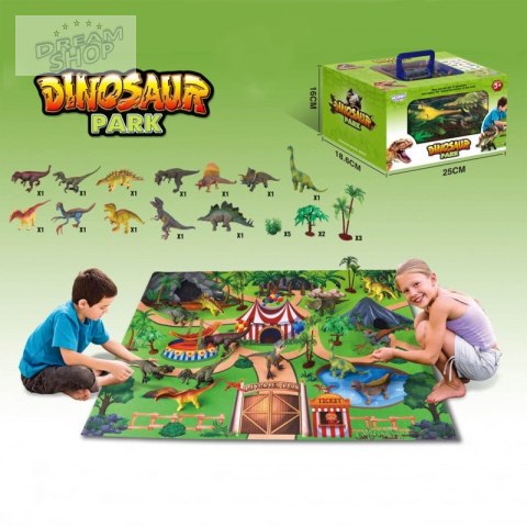 WOOPIE Zestaw Park Dinozaurów Figurki + Mata i Akcesoria 23 el. WOOPIE Zestaw Park Dinozaurów Figurki + Mata i Akcesoria 23 el.