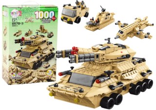 Zestaw Klocków Czołg Wojskowy Militarny Piaskowy 1000 El