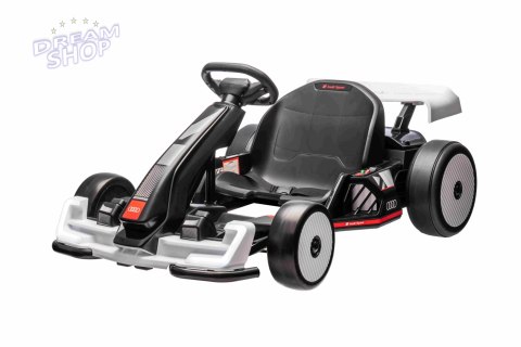 Pojazd Gokart Audi z Funkcją Driftu Biały Pojazd Gokart Audi z Funkcją Driftu Biały