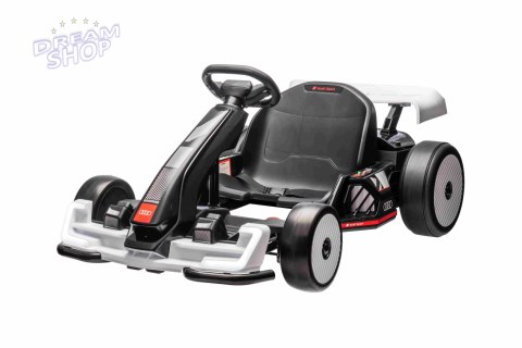 Pojazd Gokart Audi z Funkcją Driftu Biały Pojazd Gokart Audi z Funkcją Driftu Biały