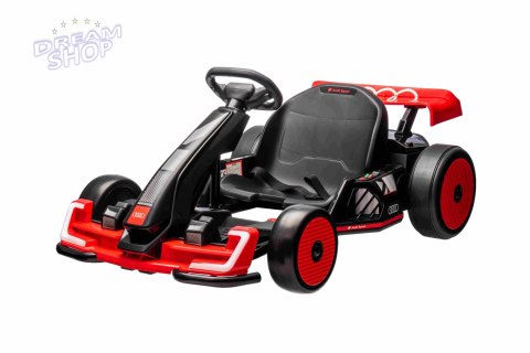 Pojazd Gokart Audi z Funkcją Driftu Czerwony Pojazd Gokart Audi z Funkcją Driftu Czerwony