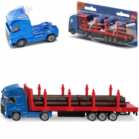 Siku Samochód ciężarowy do transportu drewna skala 1:87 model metal S1659 Siku Samochód ciężarowy do transportu drewna skala 1:87 model metal S1659