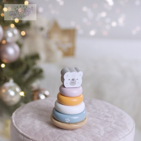 VIGA PolarB Zestaw Drewniana Piramidka + Przebijanka z Młoteczkiem Miś Polarny Montessori VIGA PolarB Zestaw Drewniana Piramidka + Przebijanka z Młoteczkiem Miś Polarny Montessori