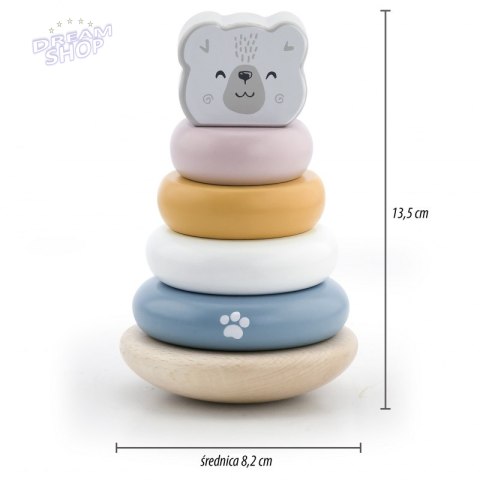 VIGA PolarB Zestaw Drewniana Piramidka + Przebijanka z Młoteczkiem Miś Polarny Montessori VIGA PolarB Zestaw Drewniana Piramidka + Przebijanka z Młoteczkiem Miś Polarny Montessori