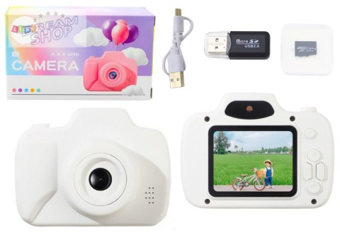 Aparat Dla Dzieci Zdjęcia Nagrywanie Gry Karta Pamięci 64GB Biały Aparat Dla Dzieci Zdjęcia Nagrywanie Gry Karta Pamięci 64GB Biały