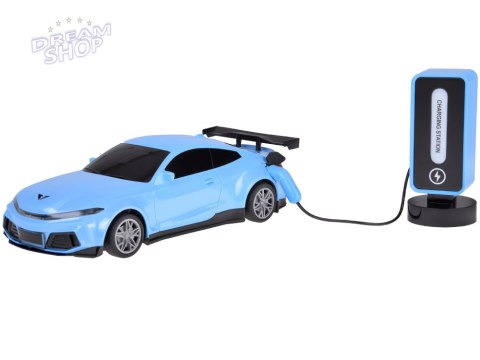 Autko + stacja ładowania Samochód elektryczny kolorowe światła RC0687 Autko + stacja ładowania Samochód elektryczny kolorowe światła RC0687