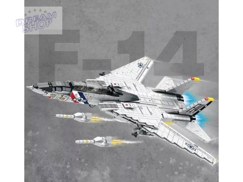 Klocki techniczne F-14 Tomcat 1600 elementów amerykański myśliwiec ZA5301 Klocki techniczne F-14 Tomcat 1600 elementów amerykański myśliwiec ZA5301