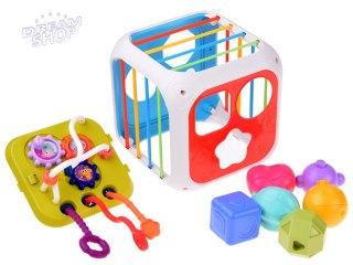Kostka edukacyjna dla malucha sorter sensoryczny kształty cymbałki ZA5278